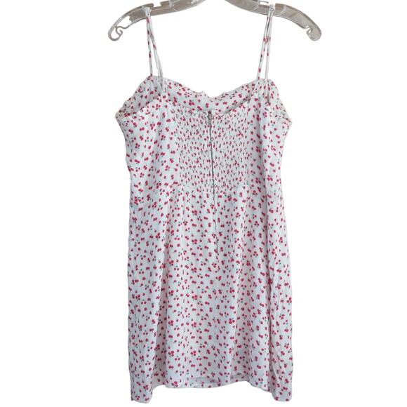 Olivaceous 90s Mini Dress Tank Floral Sleeveless Back Zip White Red L NWOT - Picture 2 of 15